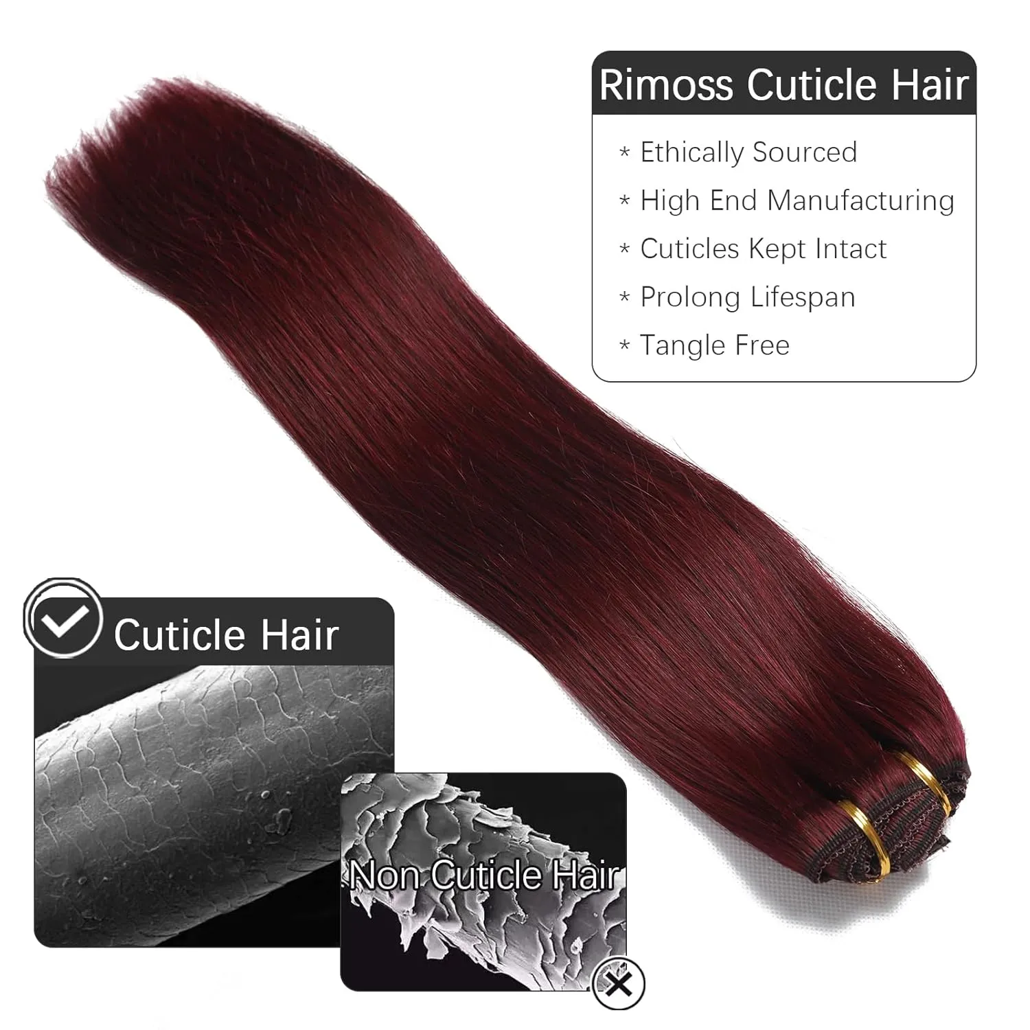 Clip in Hair Extensions Real Human Hair - 20 Inch 120g 7pcs, Burgundy Red Color - Soft Remy Hair Extensions Real Human Hair Clip ins Straight Double Weft for Women (#99J 20 Inch)