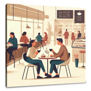 Coffee Time Friends Canvas
