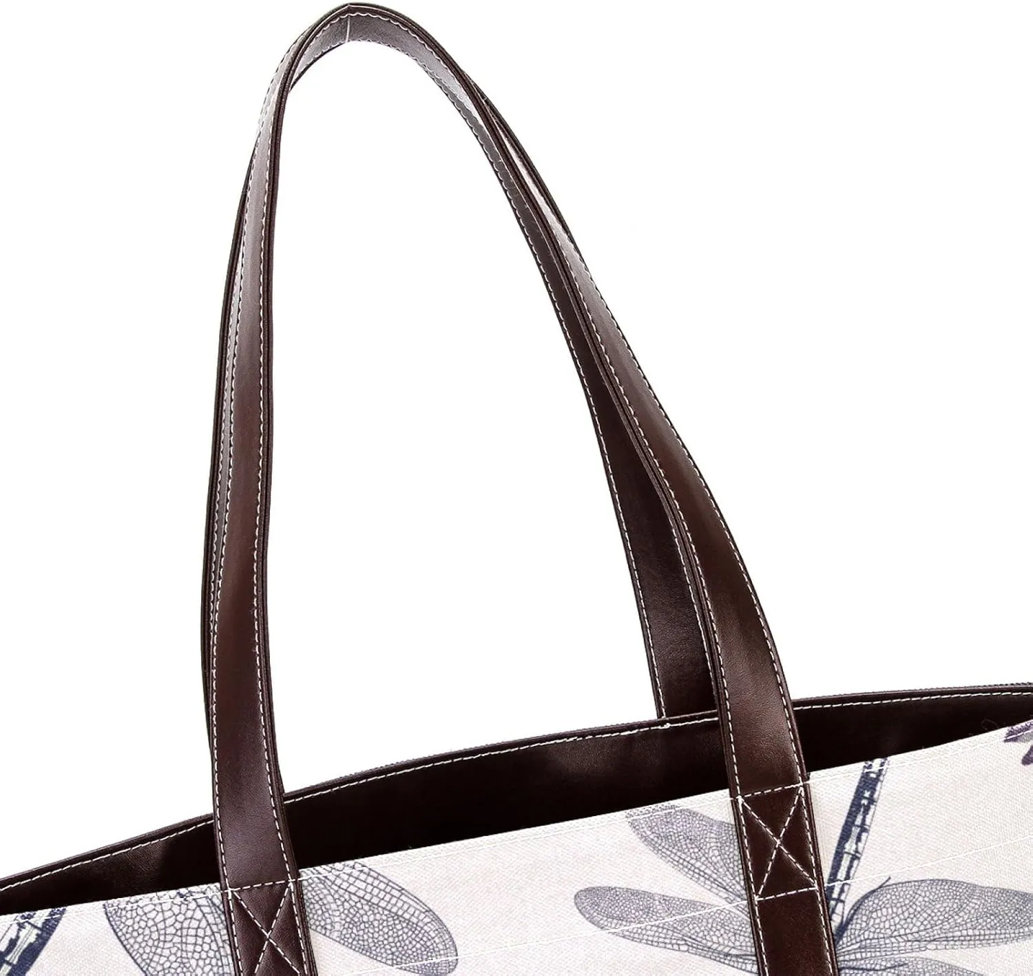 Colorful Dragonfly Shoulder Purses for Women Large Soft Washed Leather Purses and Durable Handbags
