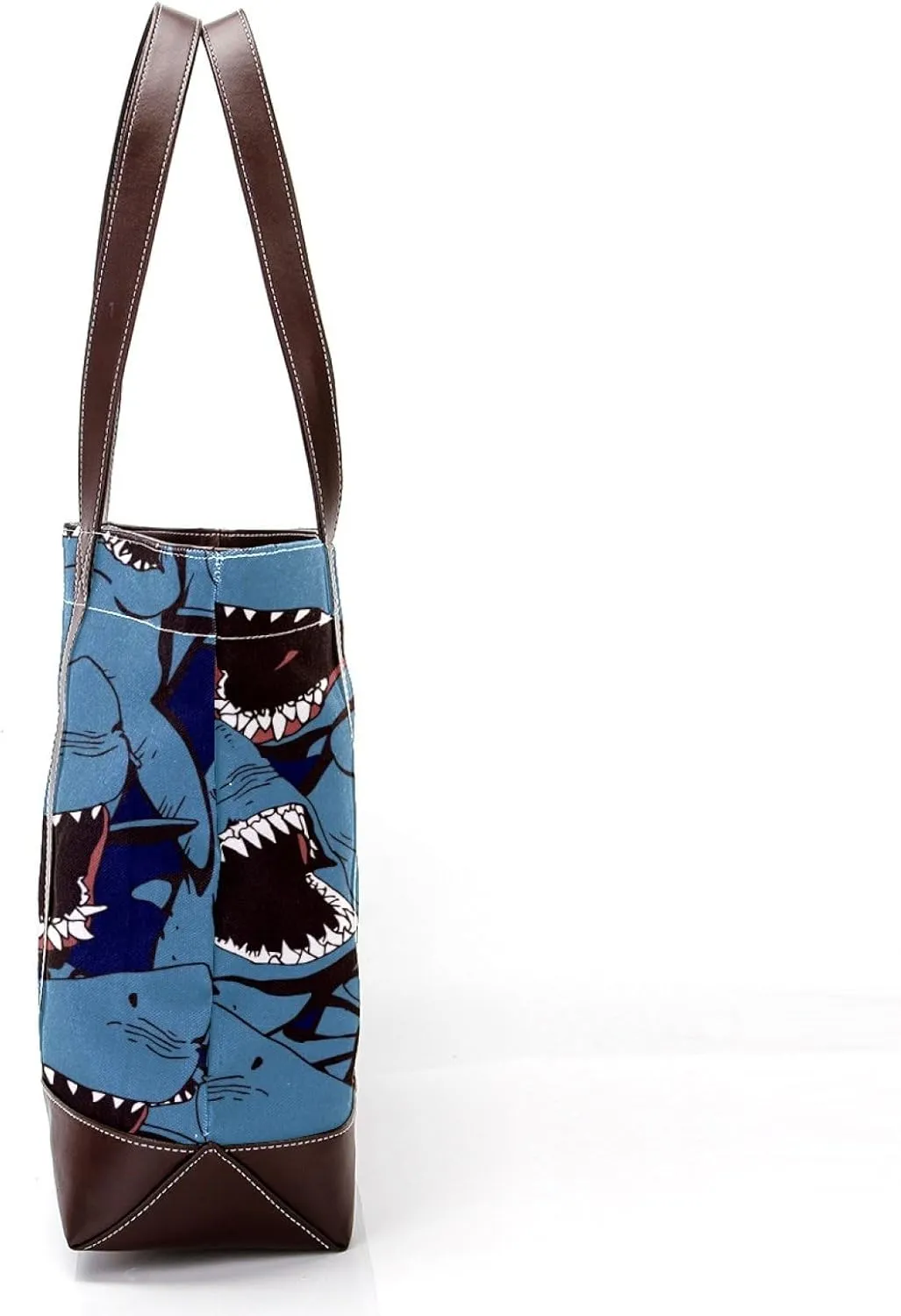Colorful Ocean Shark Shoulder Purses for Women Large Soft Washed Leather Purses and Durable Handbags