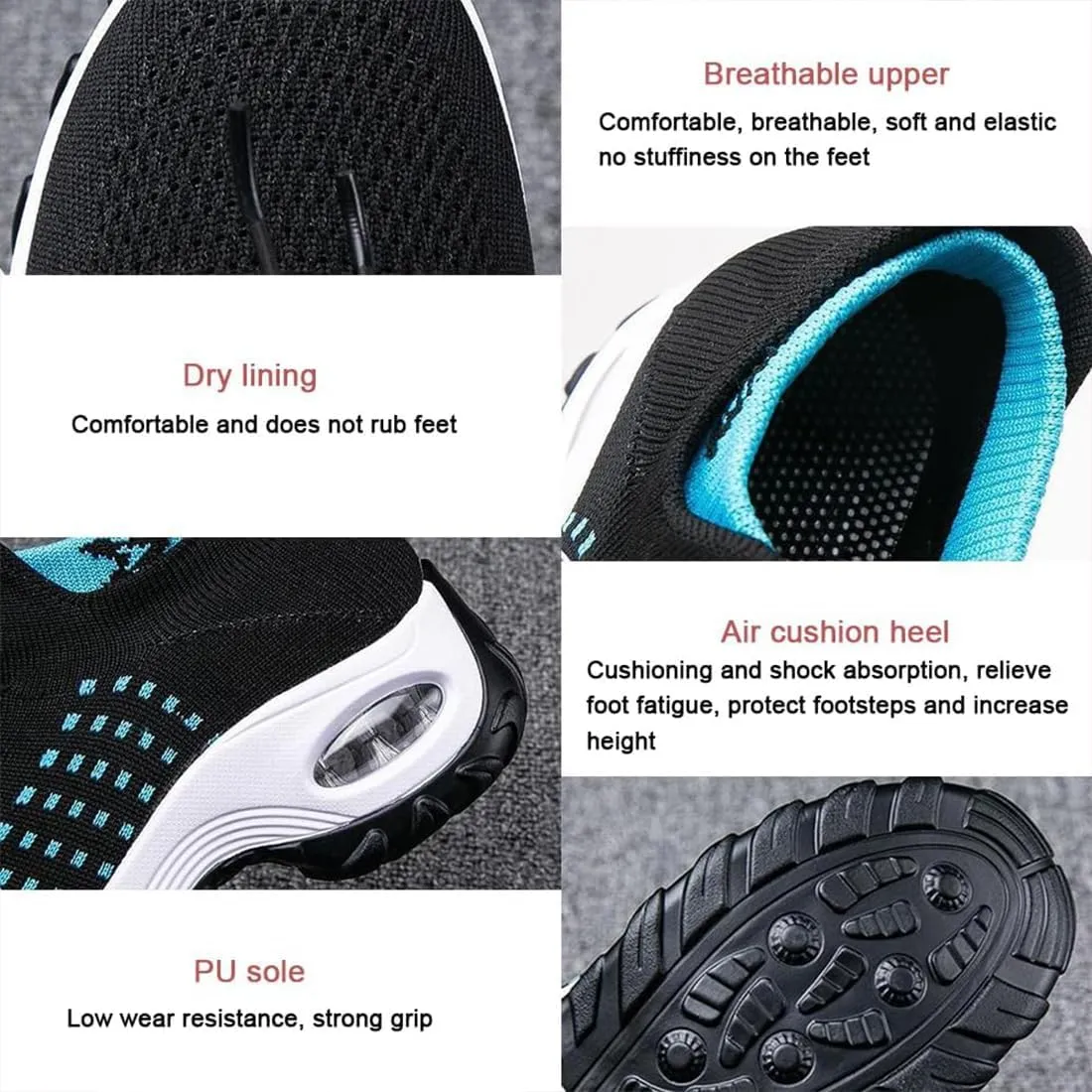 Comfort Wear Orthowear Shoes for Women, Comfortwear Ortho Shoes for Women Plantar Fasciitis, Ortho Stretch Cushion Shoes Air Cushion Slip-On Walking Womens