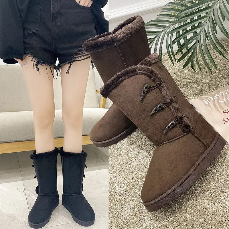 Comfortable Thickened Flat Bottom Round Head Shoes