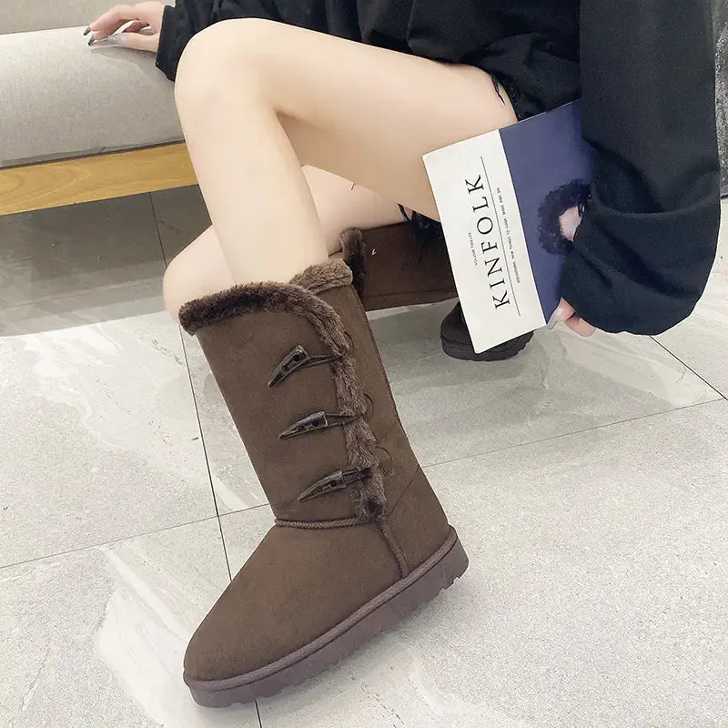 Comfortable Thickened Flat Bottom Round Head Shoes