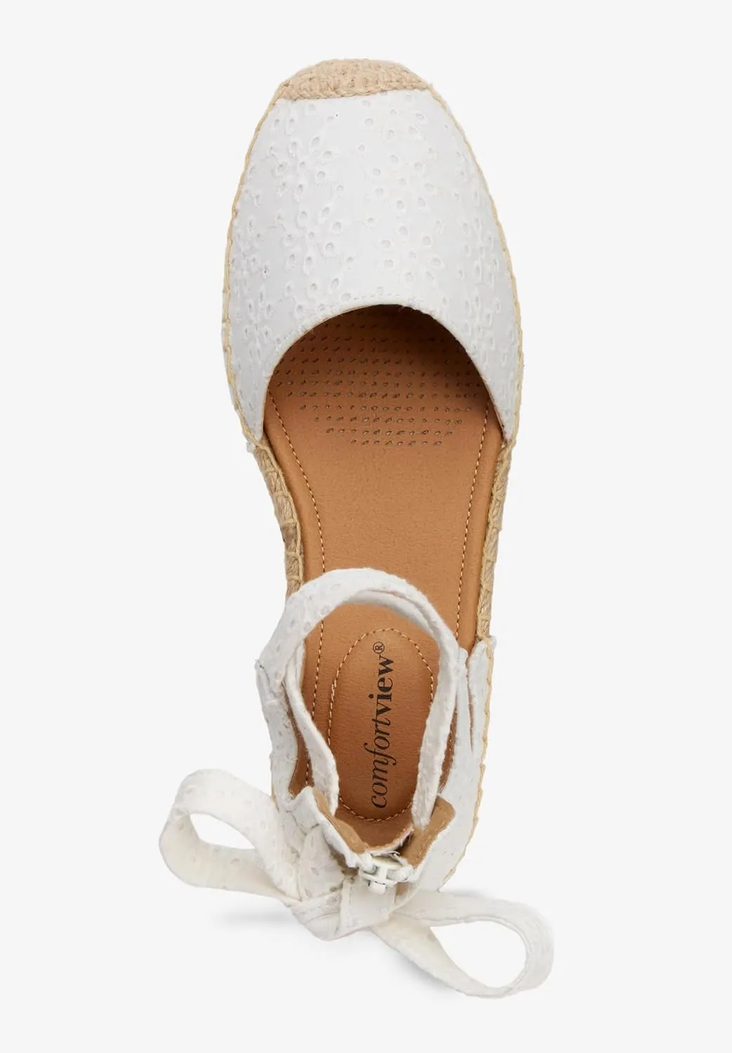 Comfortview Women's Wide Width The Shayla Flat Espadrille