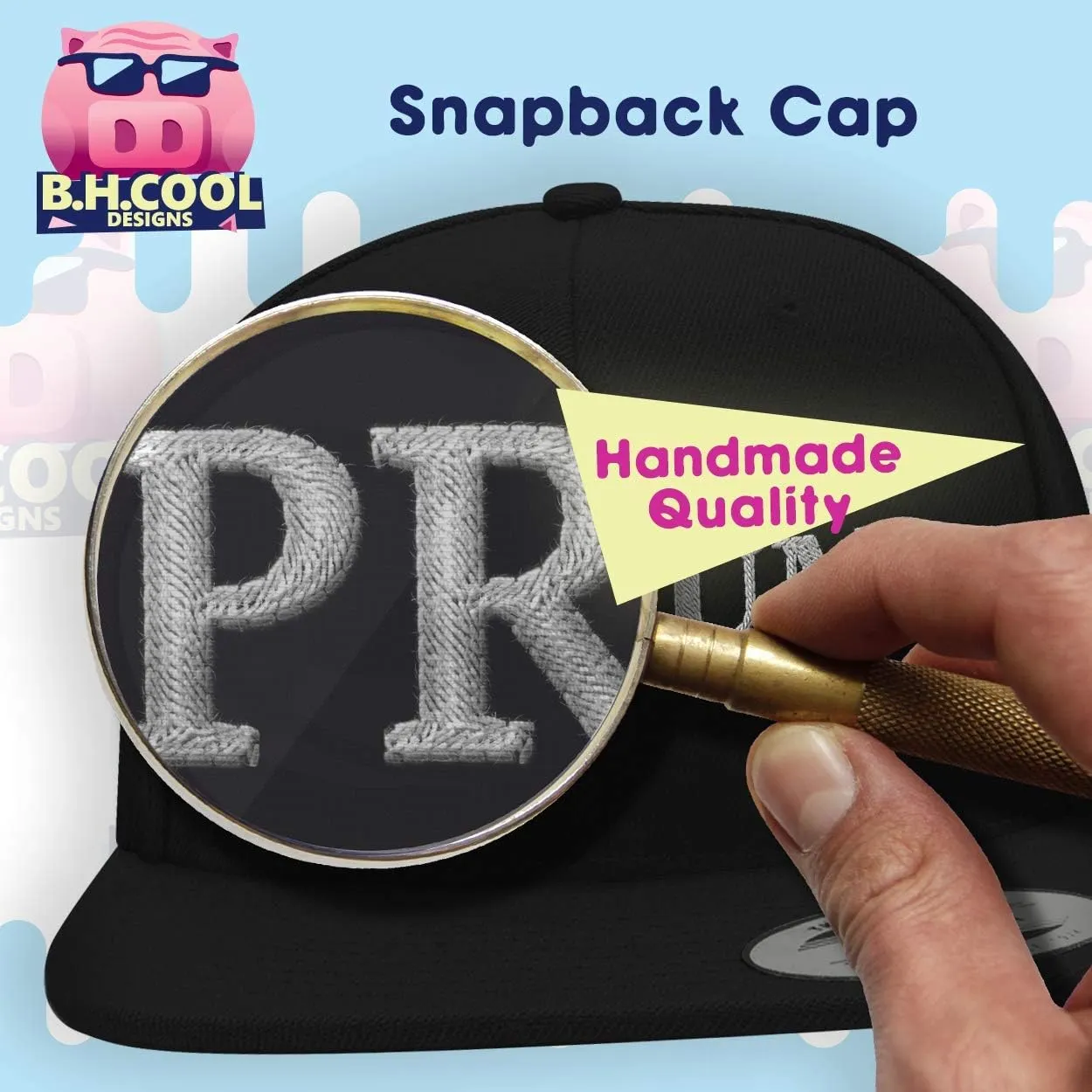 #Cornbread - Yupoong 6089 Structured Flat Bill Hat | Trendy Baseball Cap for Men and Women | Modern Cap in Snapback Closure