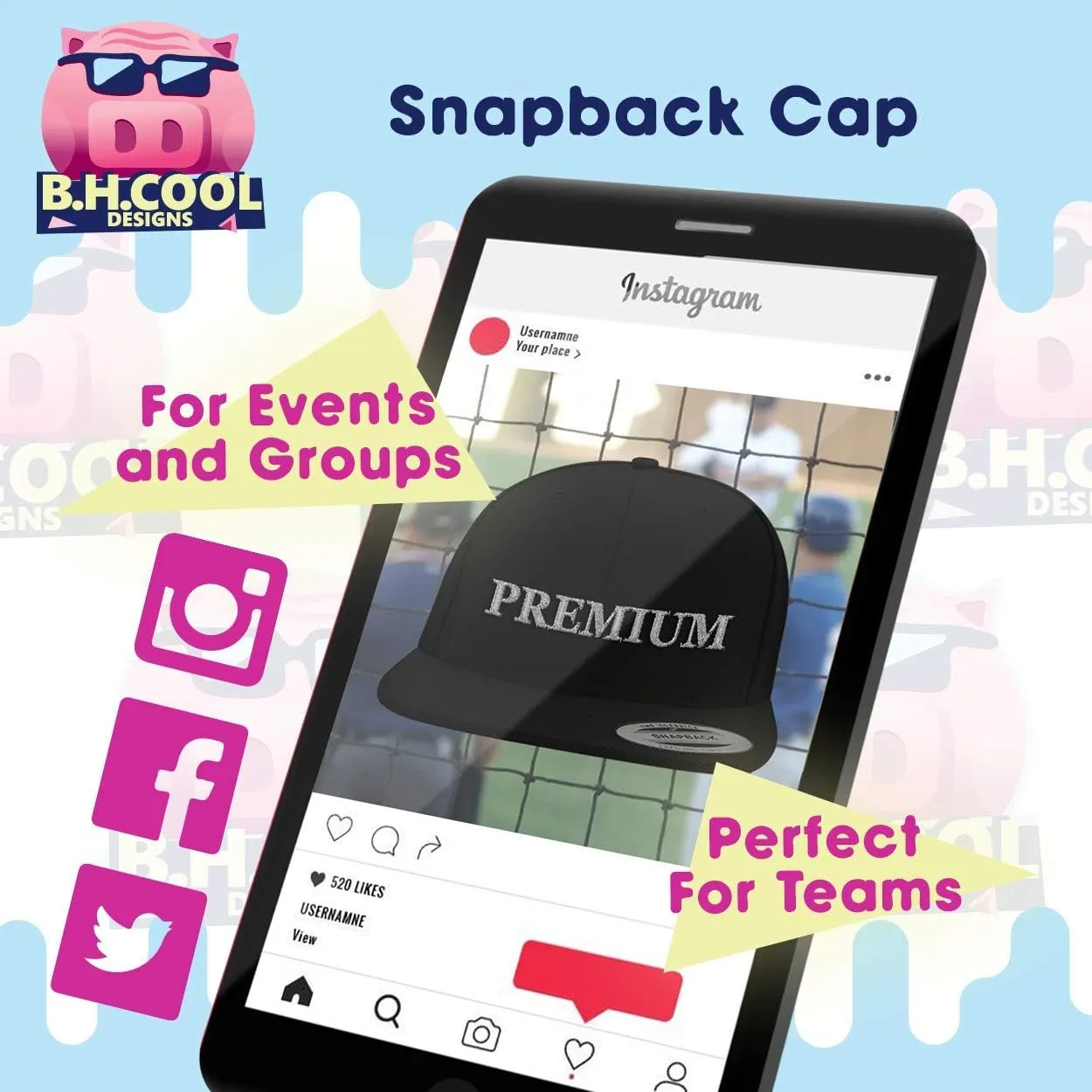 #Cornbread - Yupoong 6089 Structured Flat Bill Hat | Trendy Baseball Cap for Men and Women | Modern Cap in Snapback Closure