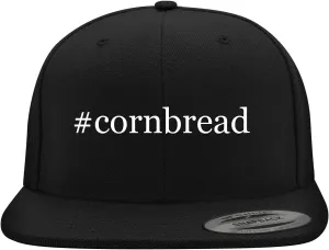 #Cornbread - Yupoong 6089 Structured Flat Bill Hat | Trendy Baseball Cap for Men and Women | Modern Cap in Snapback Closure