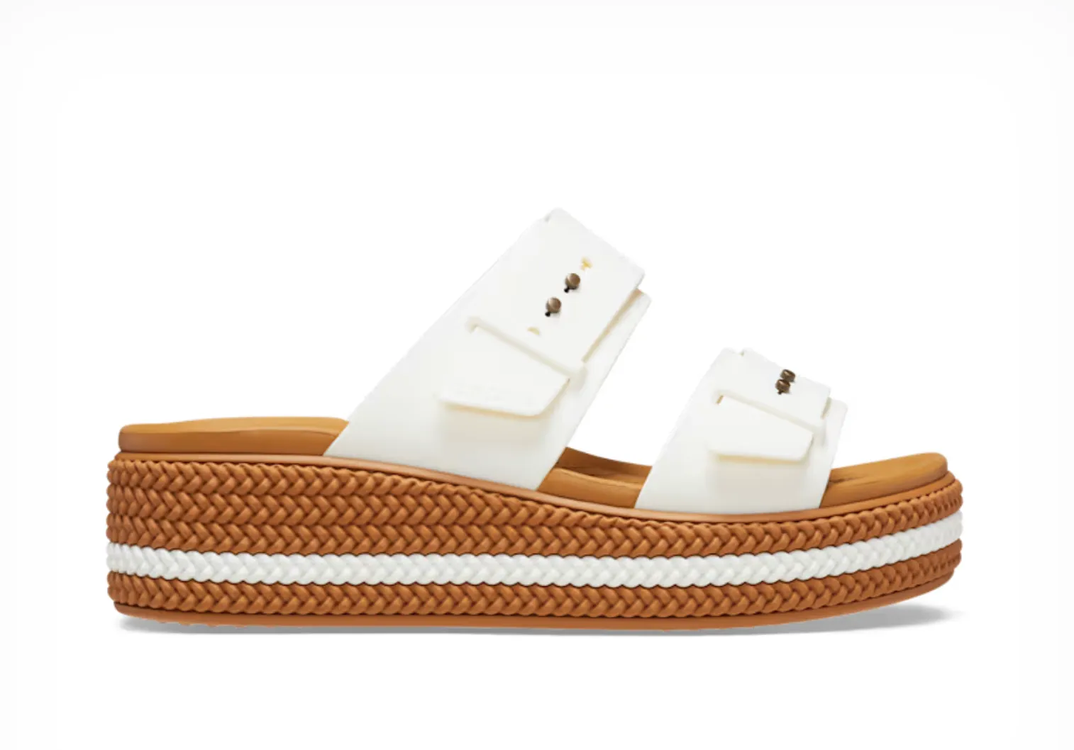Crocs Women Brooklyn Woven Buckle In Chalk (Pre-Order)