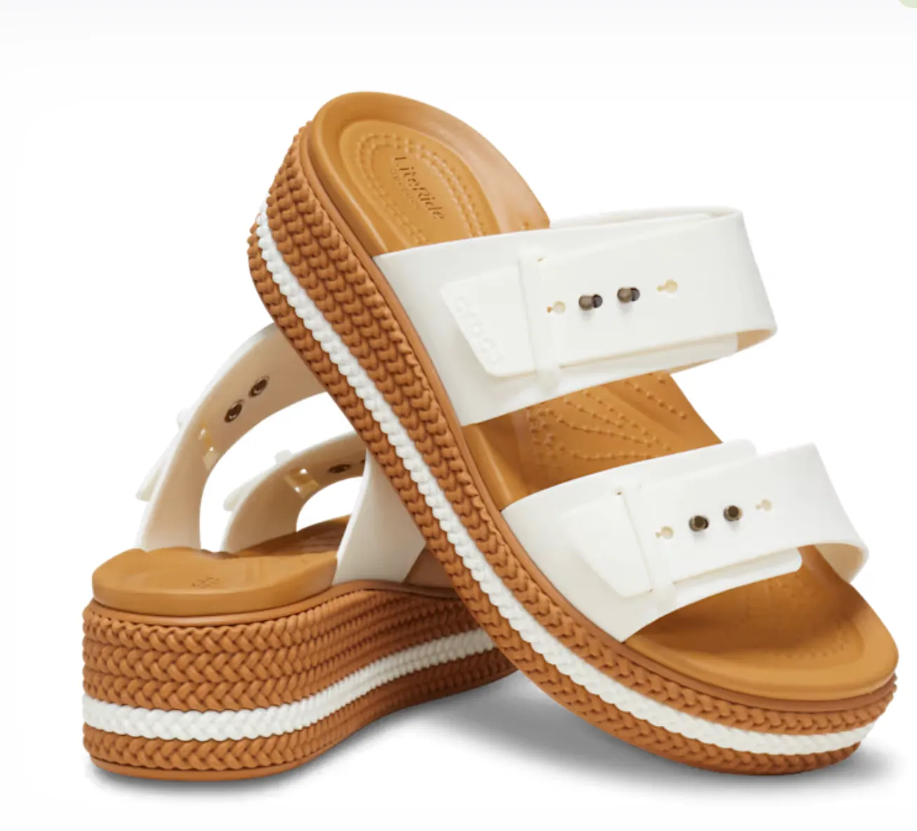 Crocs Women Brooklyn Woven Buckle In Chalk (Pre-Order)