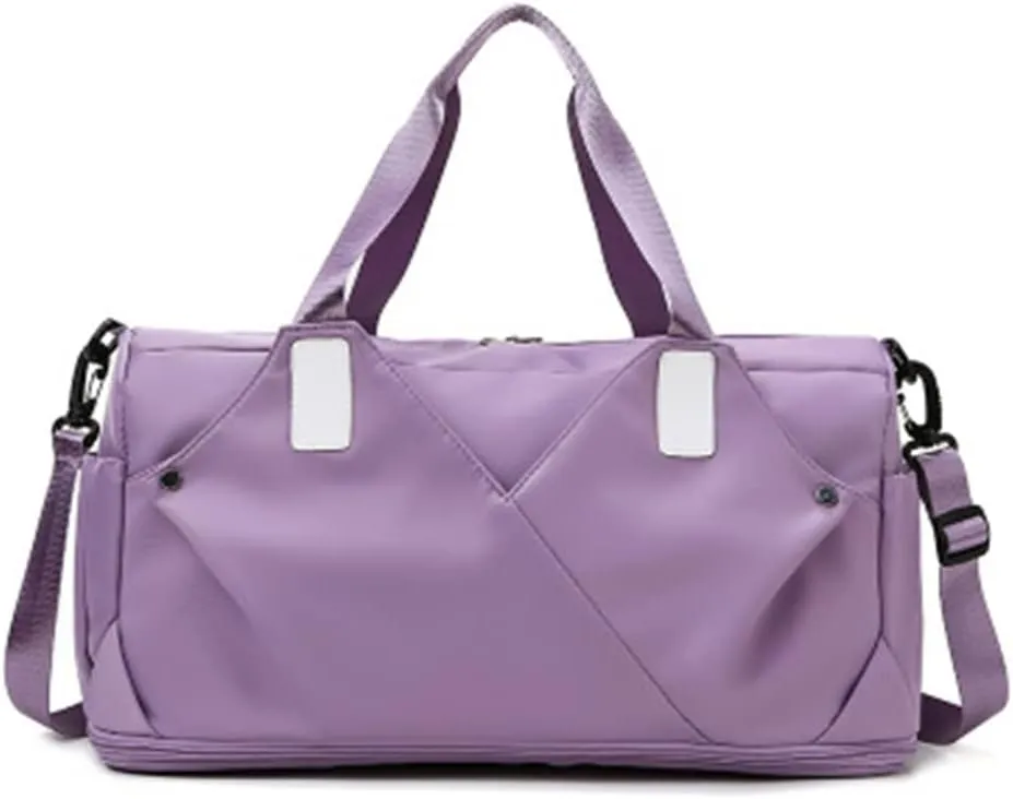 CSCDD Women Gym Bag Sports Fitness Handbag Training Bags for Shoes Travel Dry and Wet Yoga Mat(D)