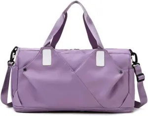CSCDD Women Gym Bag Sports Fitness Handbag Training Bags for Shoes Travel Dry and Wet Yoga Mat(D)