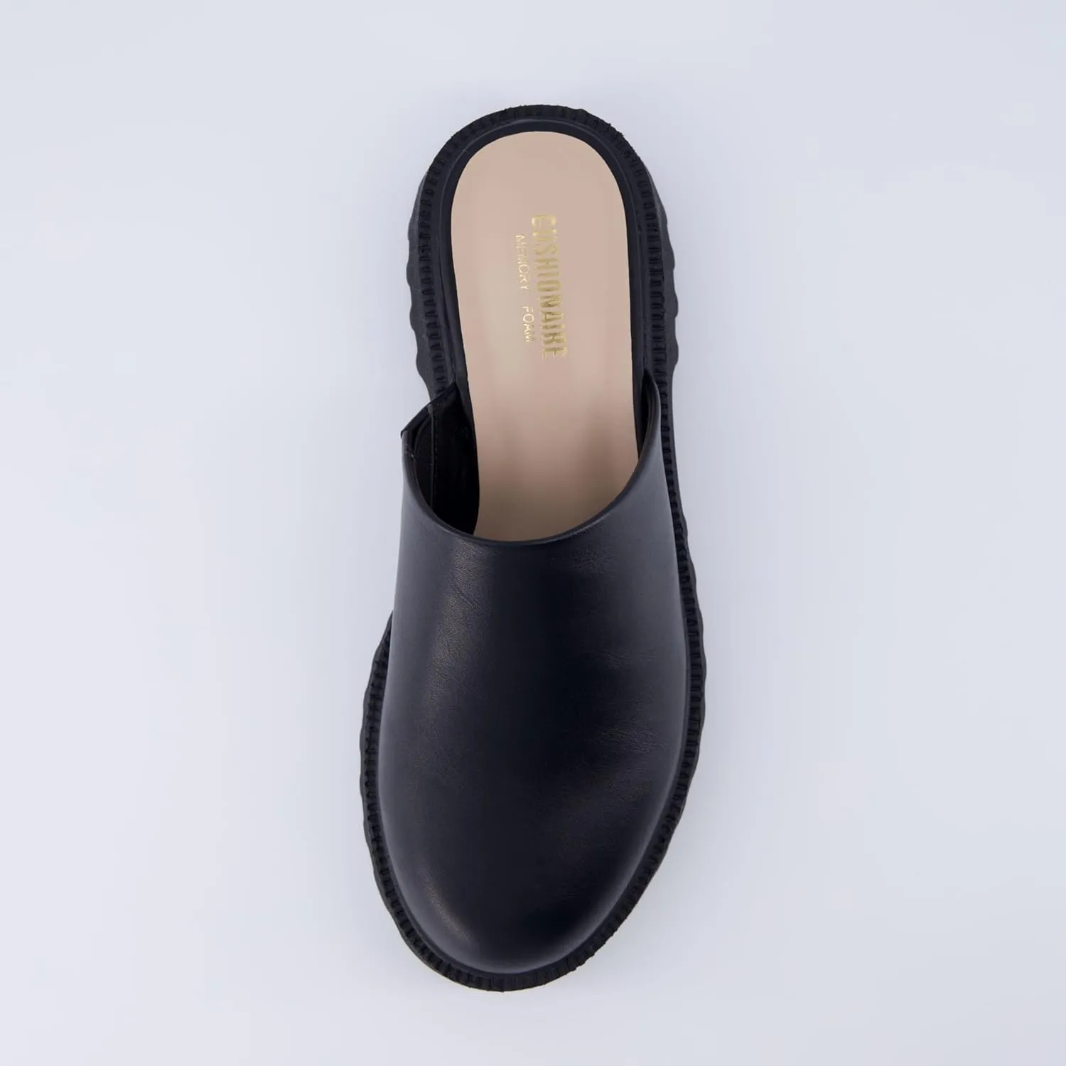 CUSHIONAIRE Women's Bolt Slip on Lug Mule  Memory Foam, Wide Widths Available