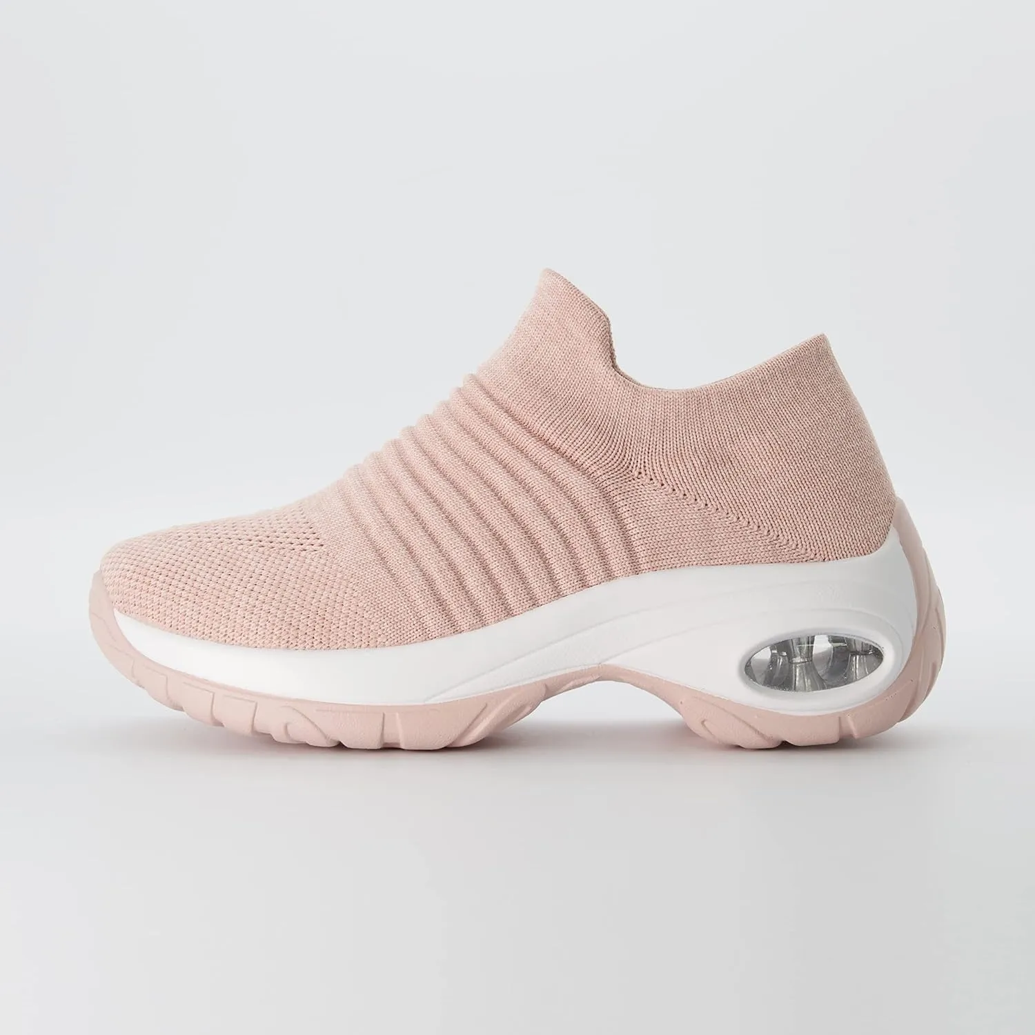CUSHIONAIRE Women's Breeze Stretch Knit Slip on Sneaker  Memory Foam & LiteSole Technology