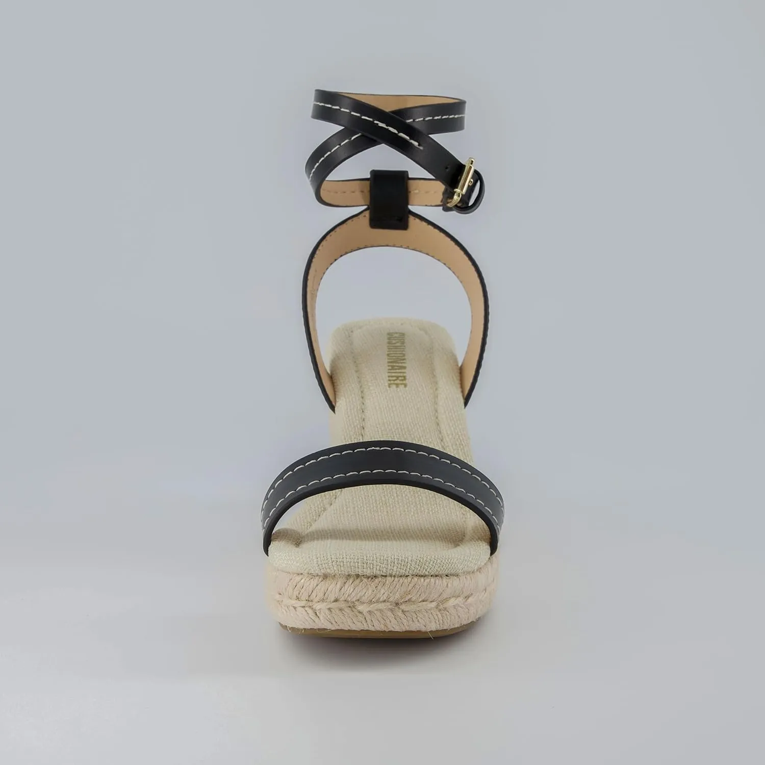 CUSHIONAIRE Women's Chico One Band Espadrille Wedge Sandal  Memory Foam