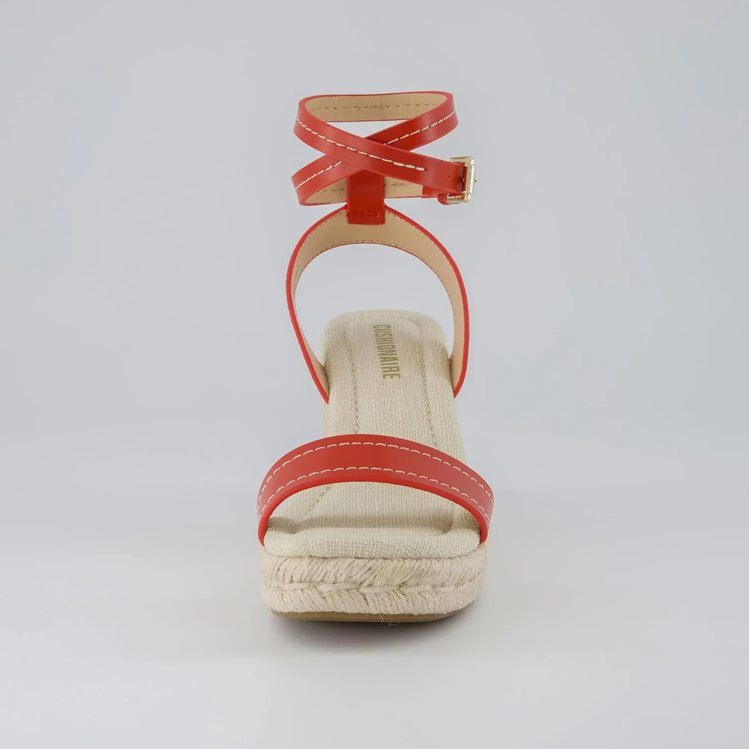 CUSHIONAIRE Women's Chico One Band Espadrille Wedge Sandal  Memory Foam