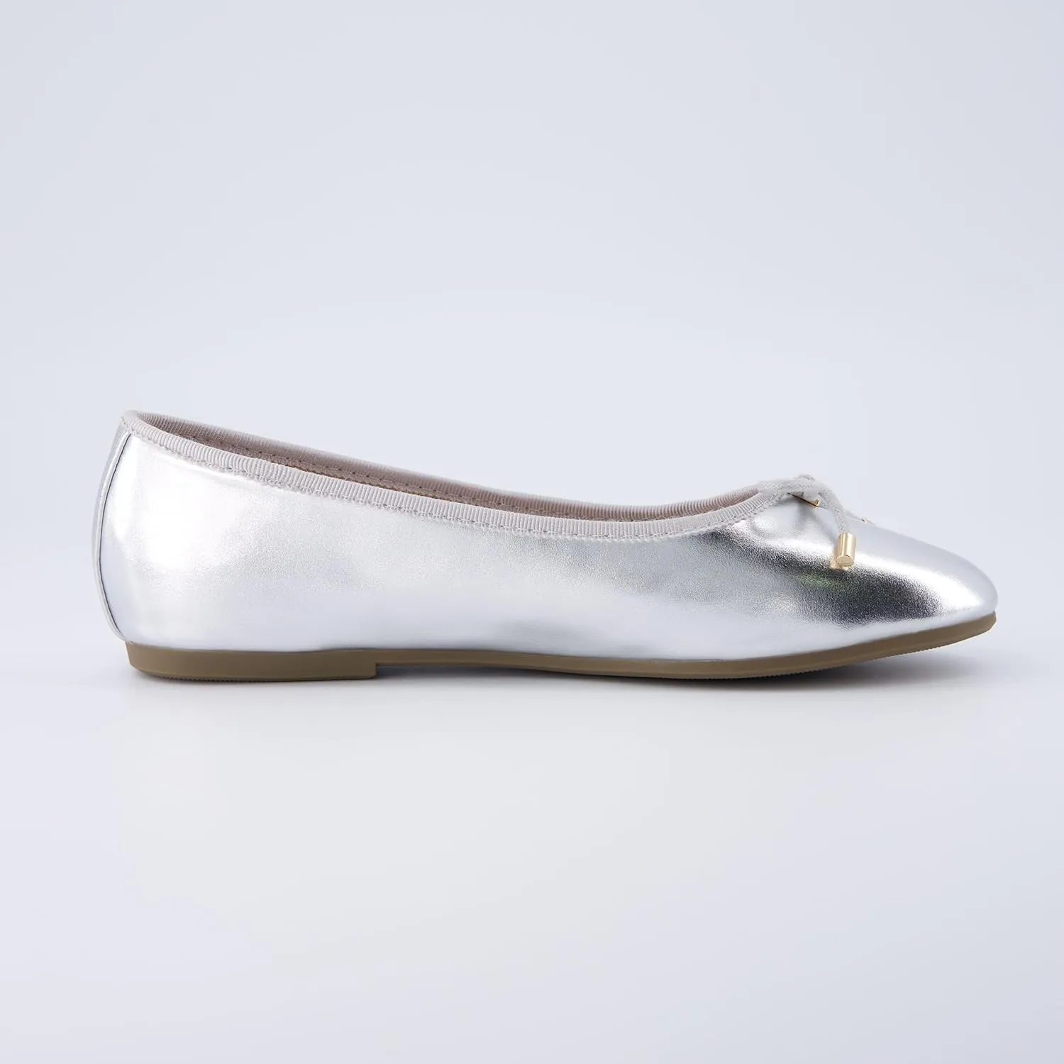CUSHIONAIRE Women's Dove Bling Bow Flat with  Memory Foam, Wide Widths Available