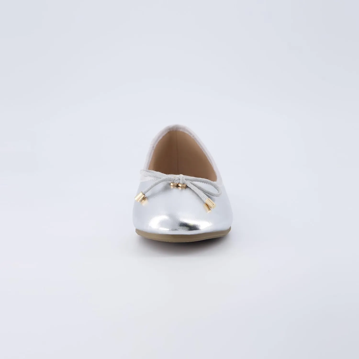CUSHIONAIRE Women's Dove Bling Bow Flat with  Memory Foam, Wide Widths Available
