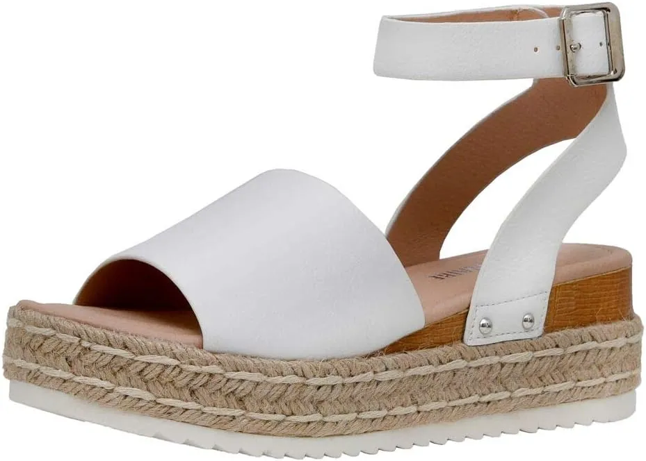 CUSHIONAIRE Women's Espadrille Flatform Open Toe Sandal
