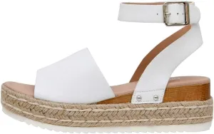 CUSHIONAIRE Women's Espadrille Flatform Open Toe Sandal