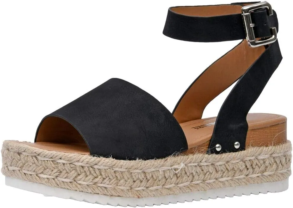 CUSHIONAIRE Women's Espadrille Flatform Open Toe Sandal