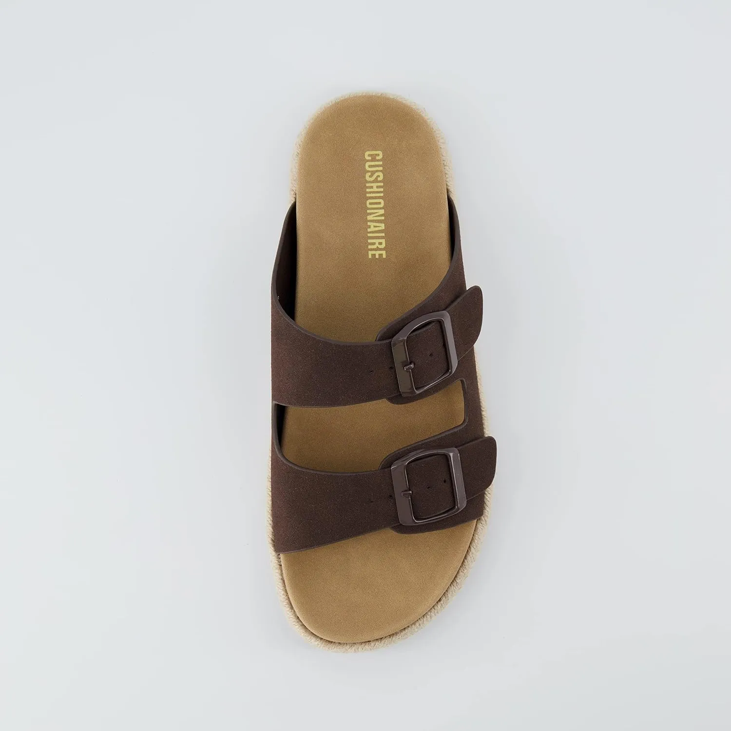 CUSHIONAIRE Women's Noodle Espadrille footbed sandal with  Comfort, Wide Widths Available