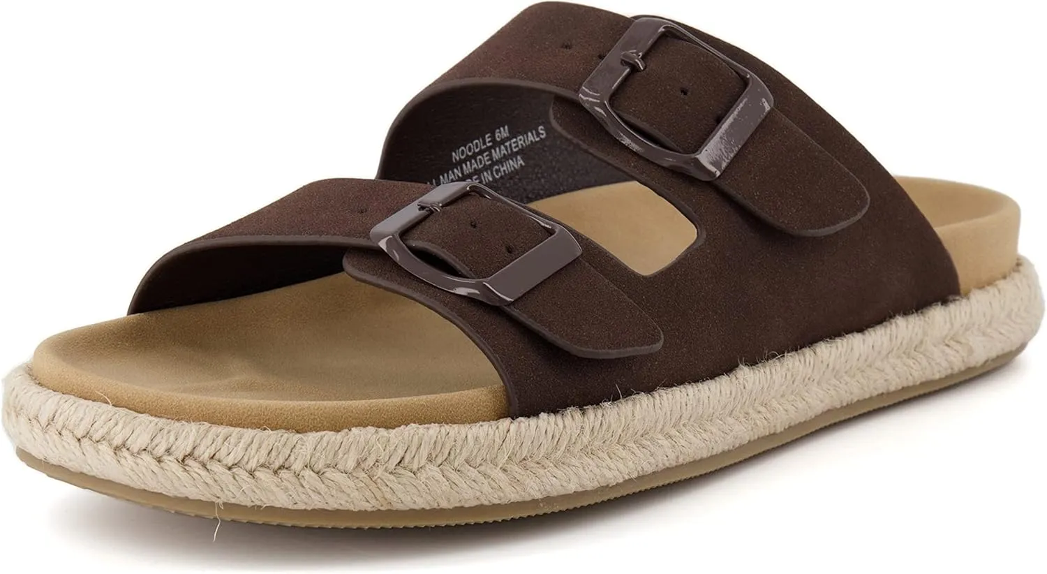 CUSHIONAIRE Women's Noodle Espadrille footbed sandal with  Comfort, Wide Widths Available