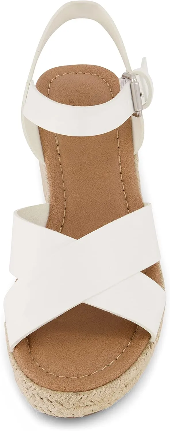 CUSHIONAIRE Women's Robbie espadrille Wedge Sandal  Memory Foam and Wide Widths Available