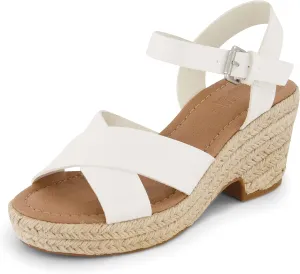 CUSHIONAIRE Women's Robbie espadrille Wedge Sandal  Memory Foam and Wide Widths Available