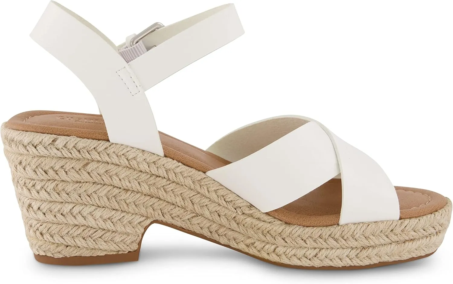 CUSHIONAIRE Women's Robbie espadrille Wedge Sandal  Memory Foam and Wide Widths Available