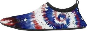 Customizable USA Flag Quick-Dry Water Shoes Stretch Fabric Slip-On Barefoot Beach Shoes Aqua Yoga Socks for Swim Surf