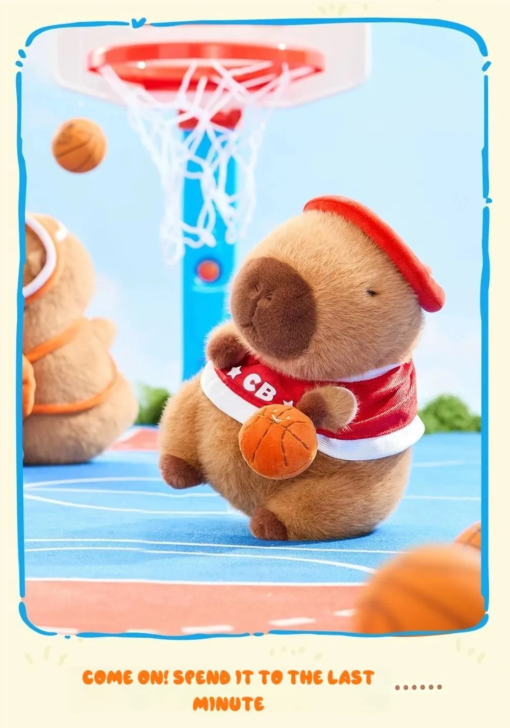 Cute Capybara Plush Toy Overhead Basketball Soft Plush Toy Cute Kids Gift Brown 9 Inches