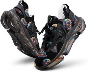 Dead Skull Men's Tennis Shoes Fashion Athletic Sneakers for Sport Walking Running Workout
