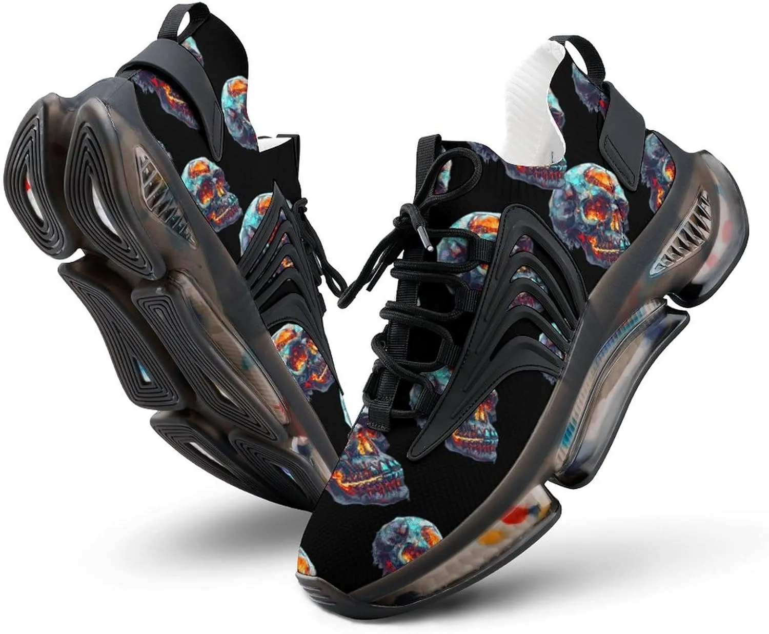 Dead Skull Men's Tennis Shoes Fashion Athletic Sneakers for Sport Walking Running Workout