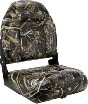 DeckMate Camo High Back Folding Boat Seat