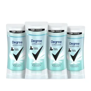 Degree Women's Black White 4 Count Antiperspirant Balm 2.6 oz - Protects from Deodorant Stains, Fresh Scent, 48H Non-Stop Protection