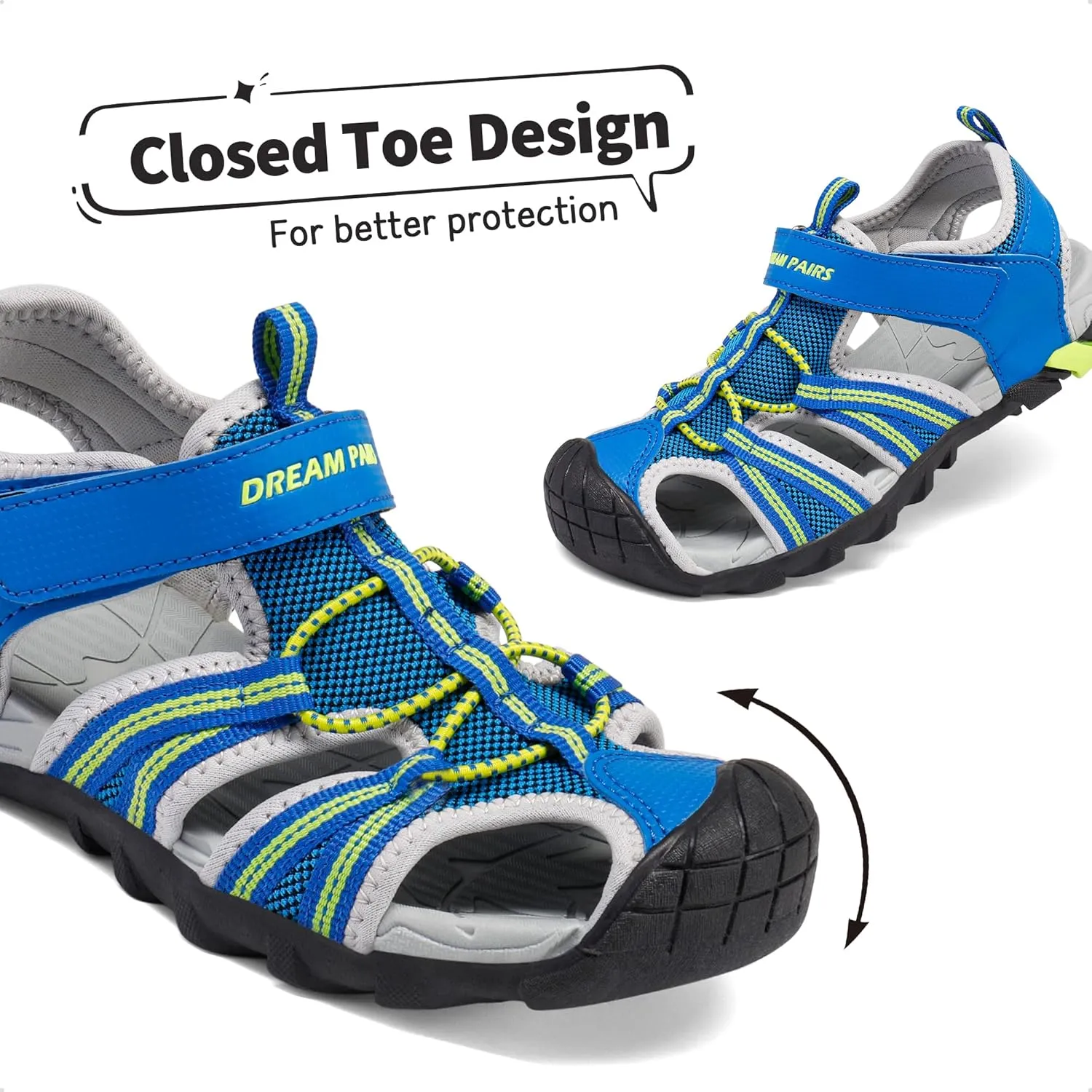 DREAM PAIRS Boys Girls Outdoor Summer Sport Athletic Sandals for Little/Big Kid