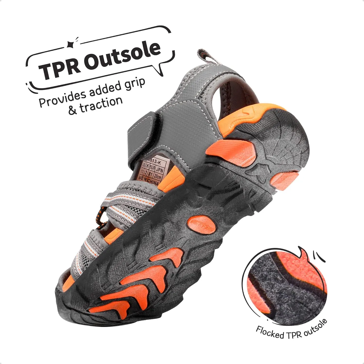 DREAM PAIRS Boys Girls Outdoor Summer Sport Athletic Sandals for Little/Big Kid