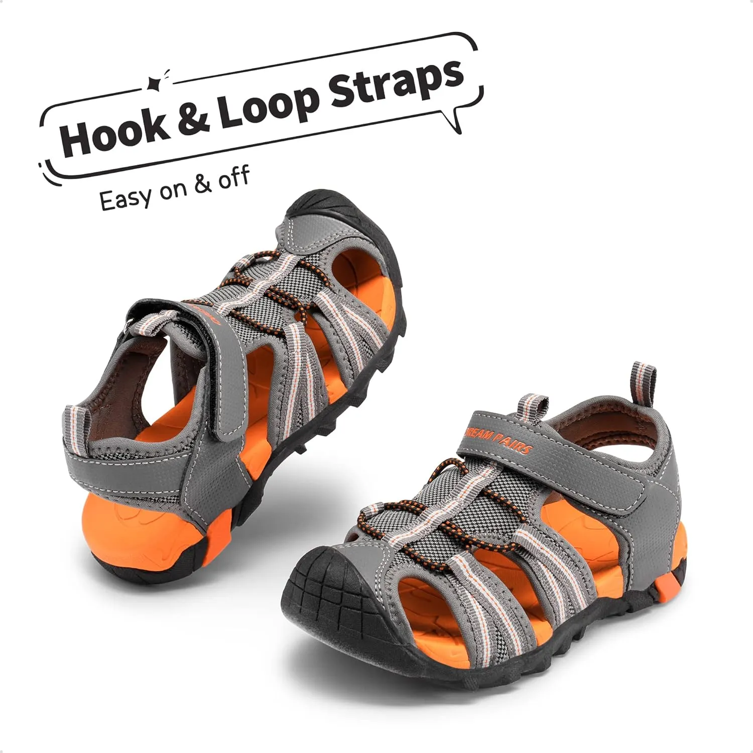 DREAM PAIRS Boys Girls Outdoor Summer Sport Athletic Sandals for Little/Big Kid