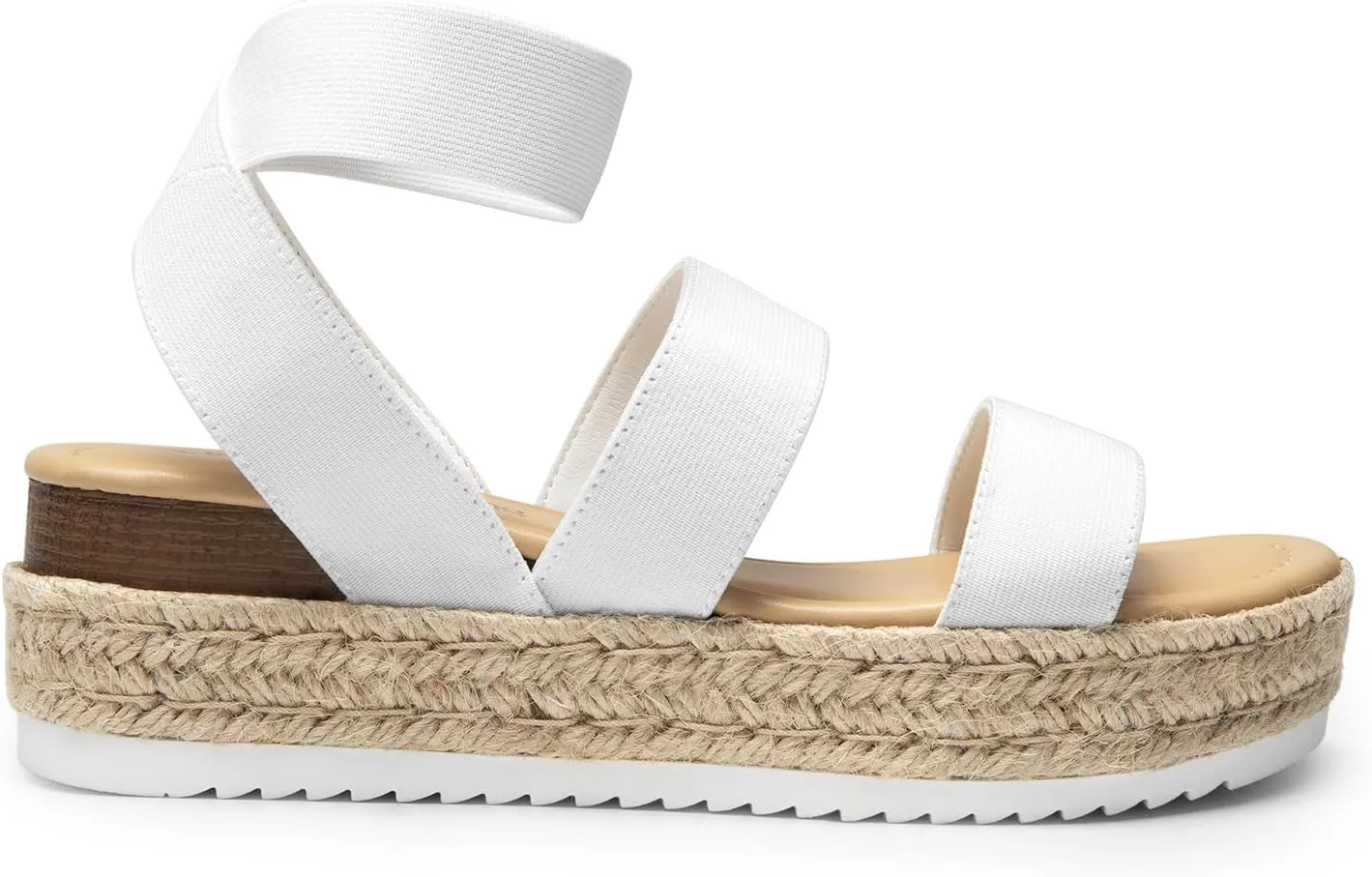 DREAM PAIRS Strappy Espadrille Platform Wedge Sandals for Women Dressy Summer, Comfortable Open Toe Sandals with Cushioned Insole and Ankle Strap Buckle