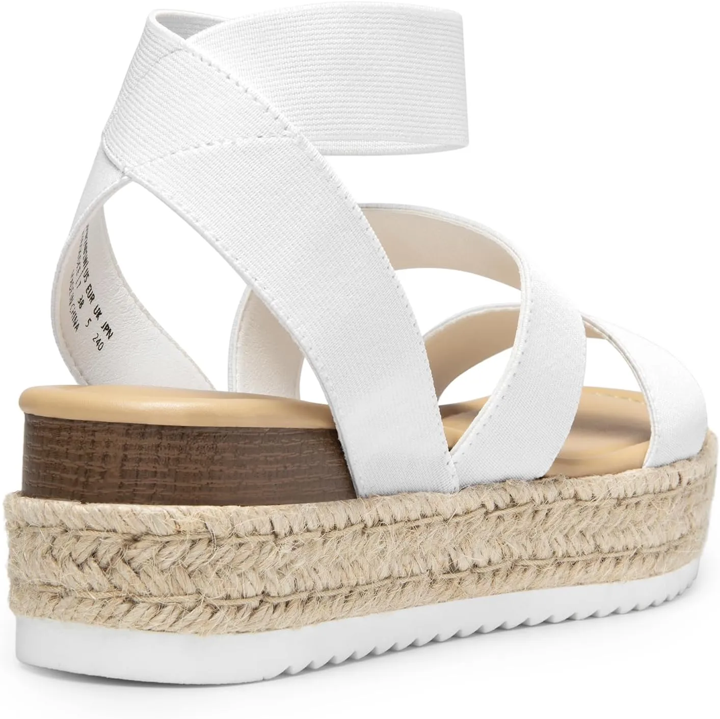 DREAM PAIRS Strappy Espadrille Platform Wedge Sandals for Women Dressy Summer, Comfortable Open Toe Sandals with Cushioned Insole and Ankle Strap Buckle