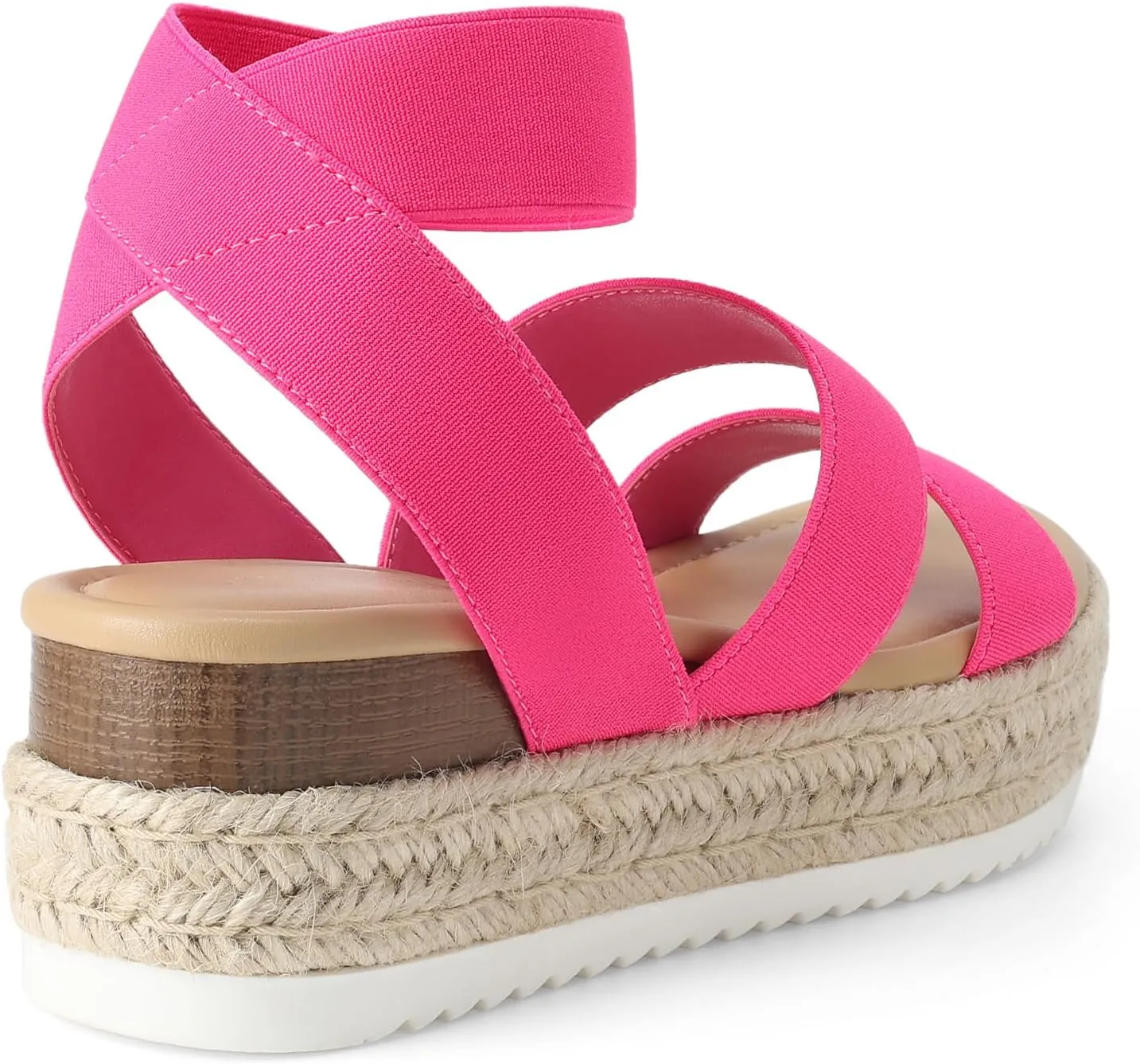 DREAM PAIRS Strappy Espadrille Platform Wedge Sandals for Women Dressy Summer, Comfortable Open Toe Sandals with Cushioned Insole and Ankle Strap Buckle