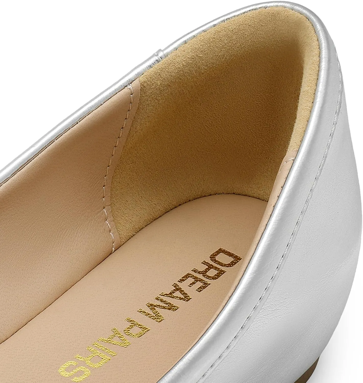 DREAM PAIRS Women's Low Wedge Dressy Flats, Comfortable Square Toe Rhinestone Wedding Shoes