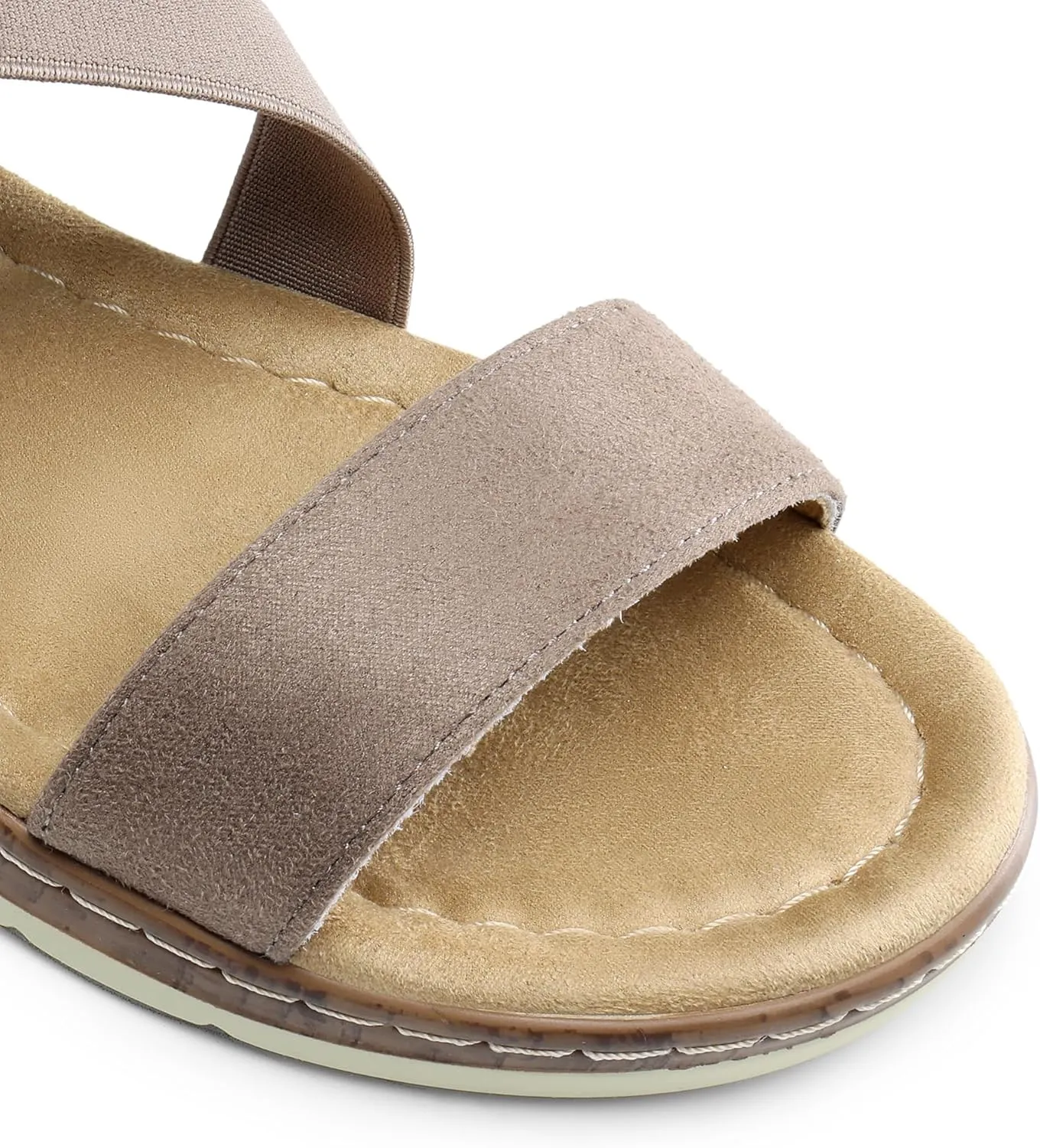 DREAM PAIRS Women's Summer Dressy Low Wedge Heels Comfortable Slip on Casual Flat Sandals for Walking Vacation