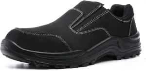 DRKA Steel Toe Shoes for Men,Steel Toe Slip-On Shoe,Slip Resistant Comfortable Safety Work Shoes Industrial Construction Footwear