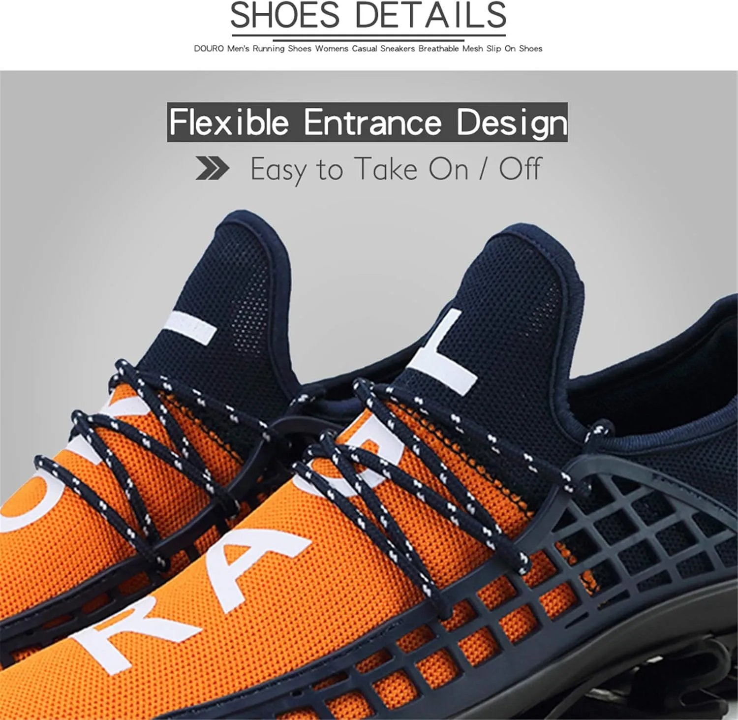 DUORO Mens Slip On Road Running Shoes Breathable Lightweight Comfortable Walking Shoes Athletic Gym Tennis Shoes for Men
