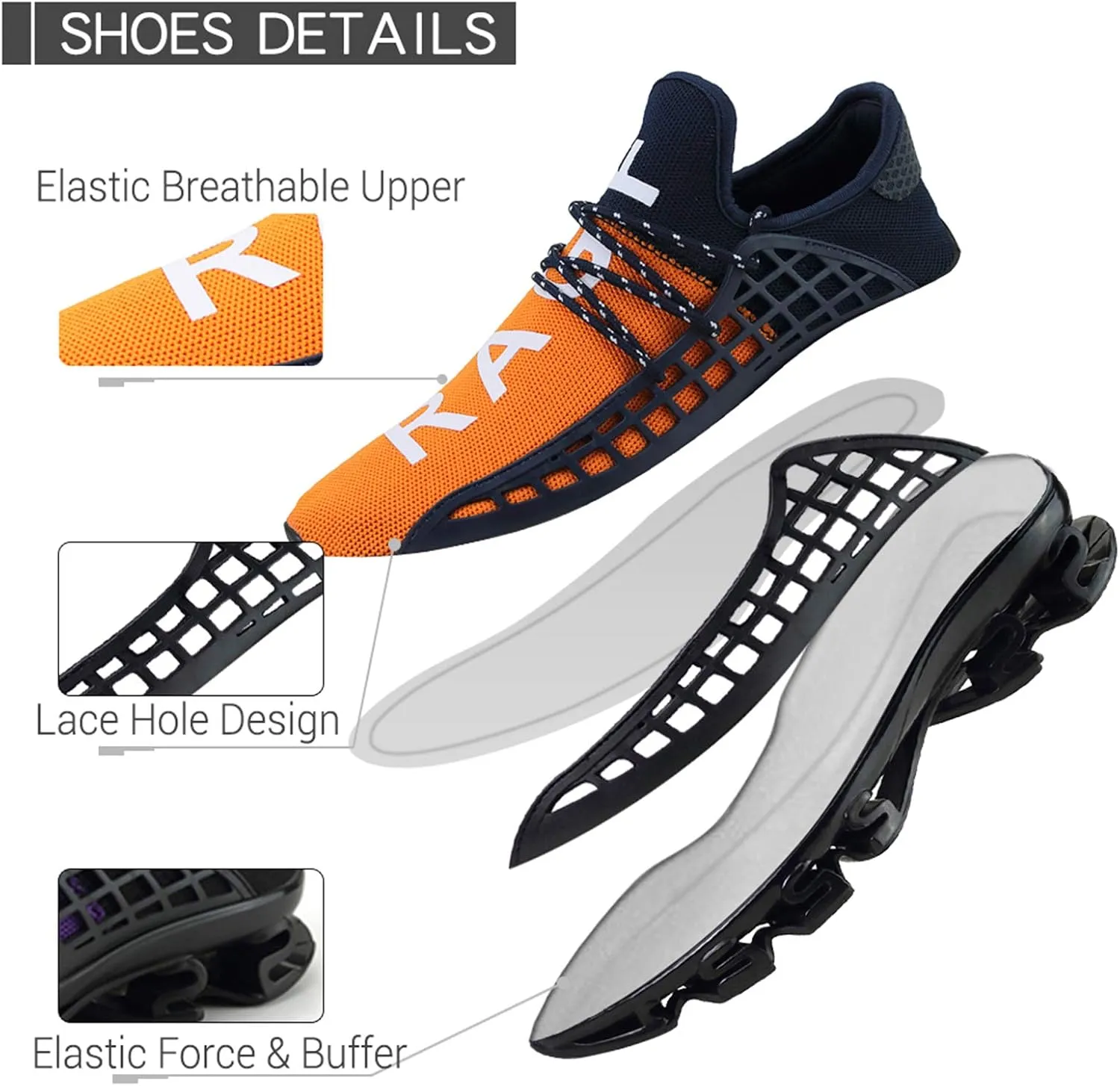 DUORO Mens Slip On Road Running Shoes Breathable Lightweight Comfortable Walking Shoes Athletic Gym Tennis Shoes for Men