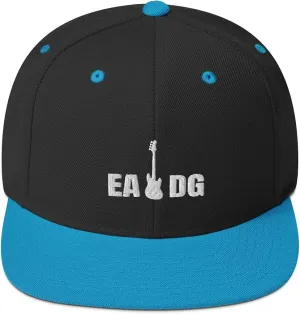 EA DG Bass Player Guitarist 3D Puff Flatbrim Flat Brim Snapback Hat