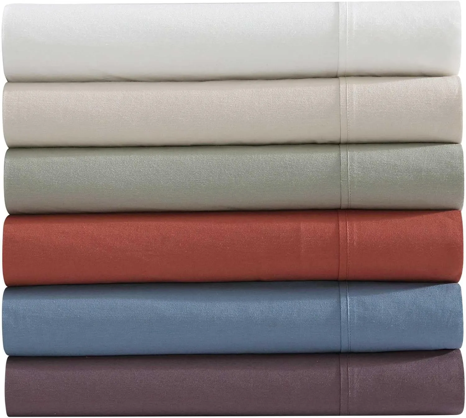 Eddie Bauer King Sheet Set, Washed Percale Bedding Set with Deep Pockets, Super Soft, 100% Luxury Cotton with Smooth Percale Weave (Blue, King)