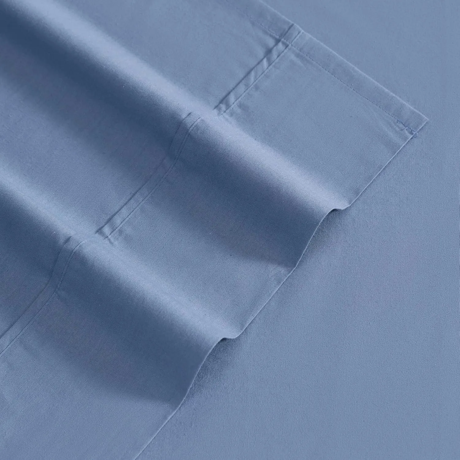 Eddie Bauer King Sheet Set, Washed Percale Bedding Set with Deep Pockets, Super Soft, 100% Luxury Cotton with Smooth Percale Weave (Blue, King)