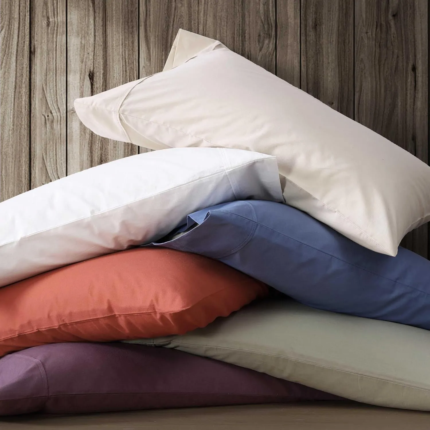 Eddie Bauer King Sheet Set, Washed Percale Bedding Set with Deep Pockets, Super Soft, 100% Luxury Cotton with Smooth Percale Weave (Blue, King)